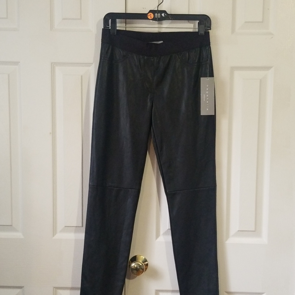 Faux leather pants